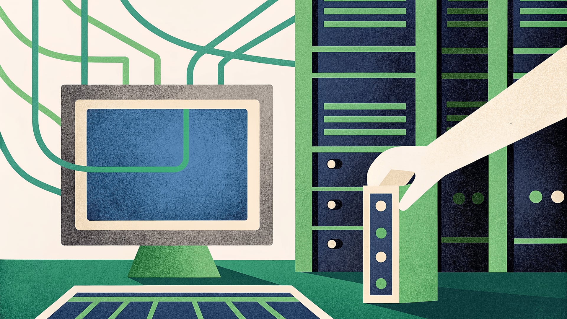 абстрактная иллюстрация установки Debian на сервер